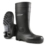 dunlop black safety wellies