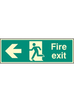 Fire Exit Safety Sign - Left