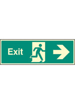 Exit Safety Sign - Right