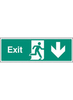 Exit Safety Sign - Down