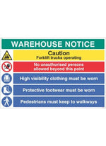 Warehouse Safety Caution Safety Sign