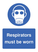 Respirators Must be Worn Safety Sign