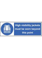 high visibility clothing must be worn safety sign