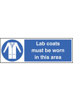 Lab Coats Must be Worn Safety Sign