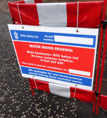 custom site courtesy board sign