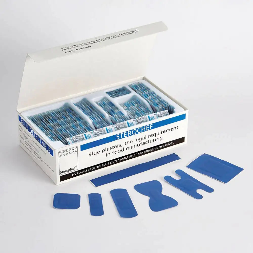 steroplast detectable blue food plasters