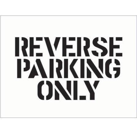 reverse parking only reusable floor stencil