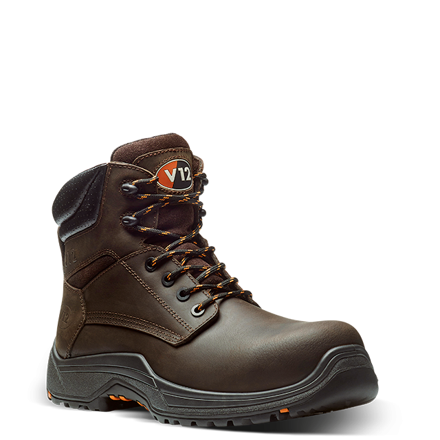 V12 VR601.01 Bison IGS Brown Safety Work Boots S3 - Metal Free