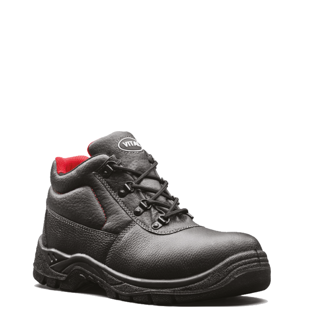 V12 - VT471 Elk Black 4 D-ring Safety Boot - Grained Leather