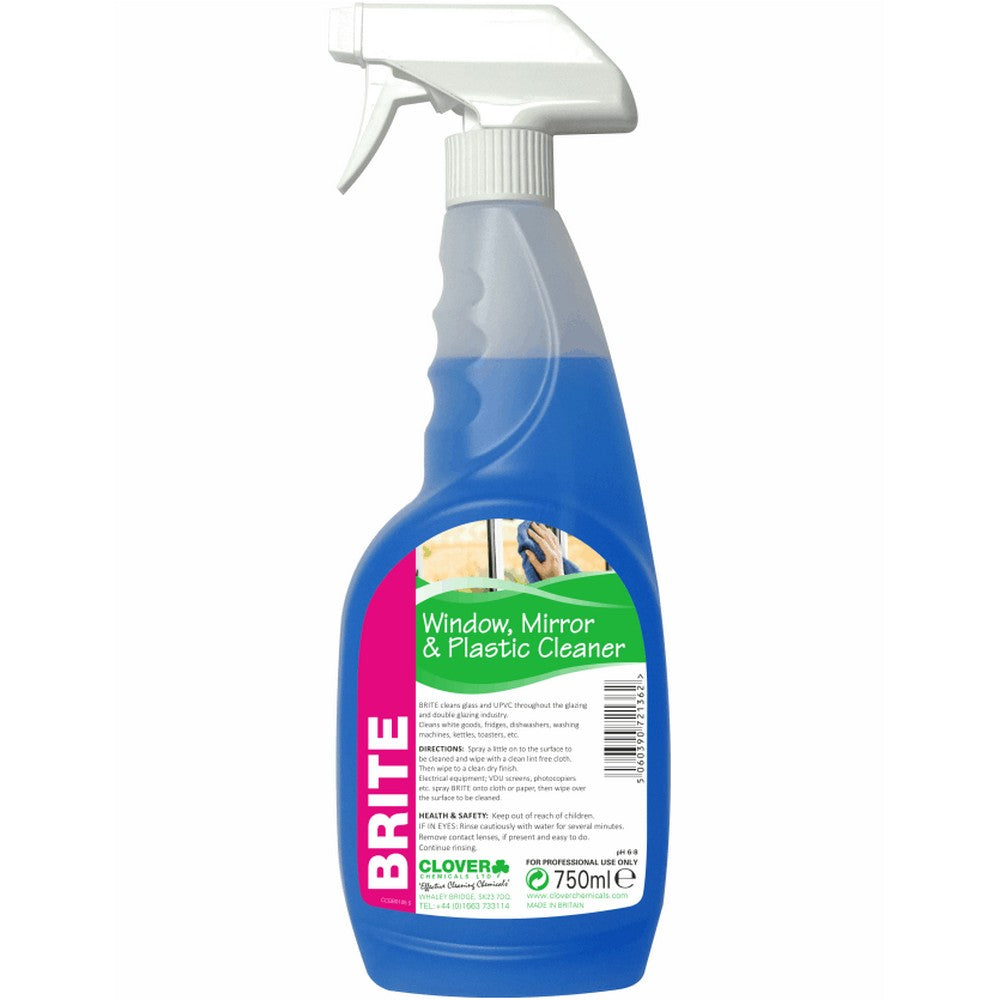 Brite Glass, Mirror & Plastic Cleaner 750ml
