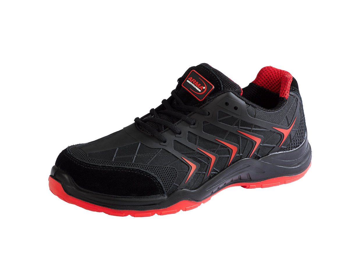 A10-VIPER S1P Black KPU Suede Safety Trainers – Steel Toe, Lightweight, Slip Resistant