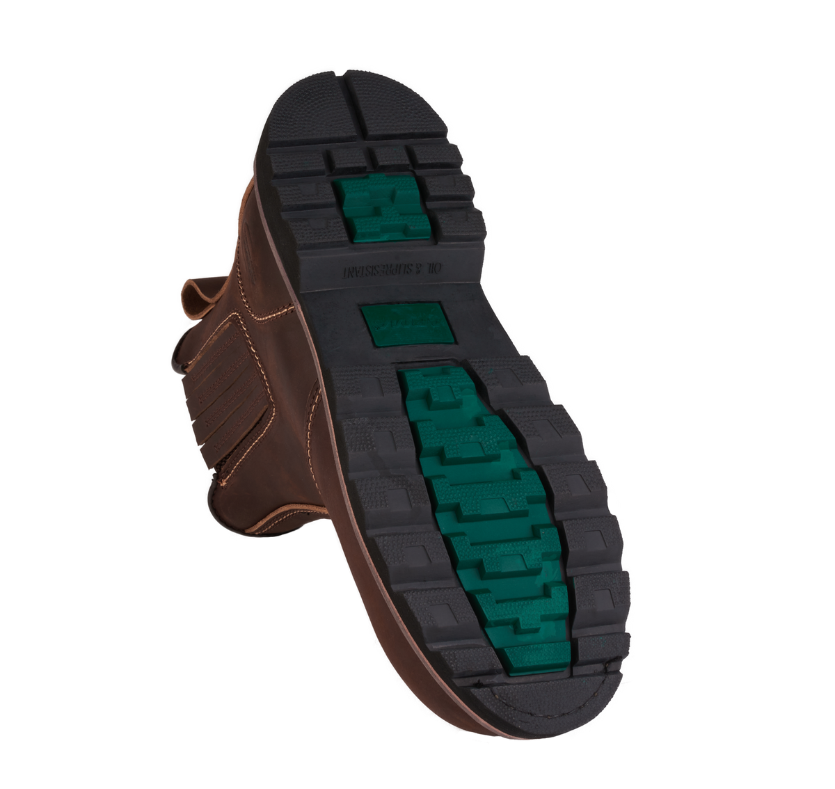 A22-RANGER S3 Brown Leather Chelsea Safety Boots – Slip & Heat Resistant, Goodyear Welted