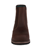 A22-RANGER S3 Brown Leather Chelsea Safety Boots – Slip & Heat Resistant, Goodyear Welted