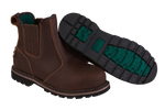 A22-RANGER S3 Brown Leather Chelsea Safety Boots – Slip & Heat Resistant, Goodyear Welted