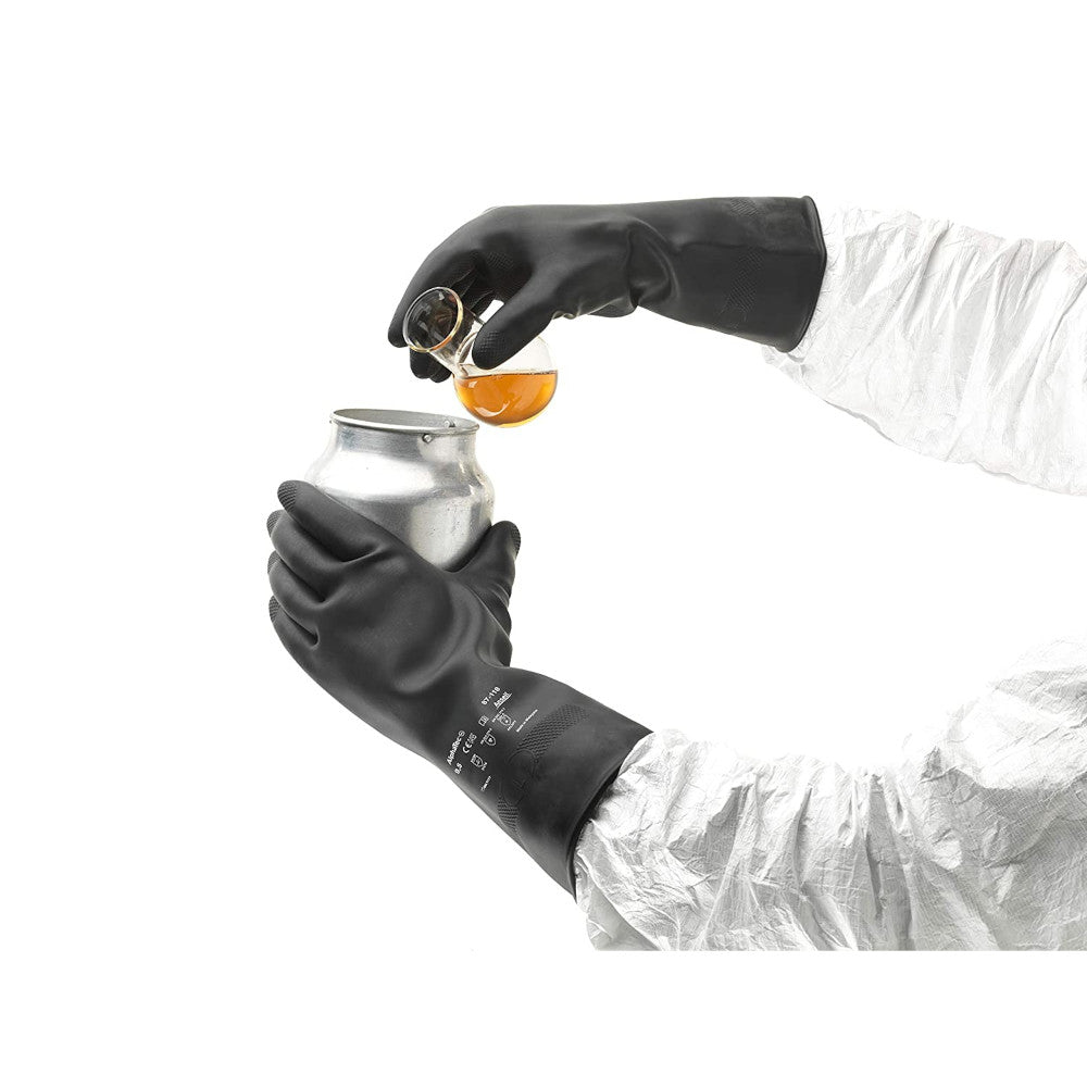 Ansell 87-118 AlphaTec Black Rubber Glove (Marigold G17K)