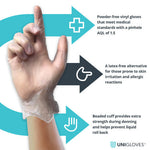 clear vinyl exam gloves xl