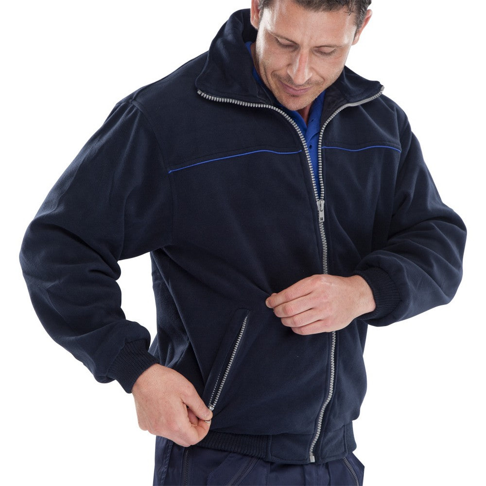 Click Endeavour Lined Heavyweight Fleece Jacket - Navy / Royal