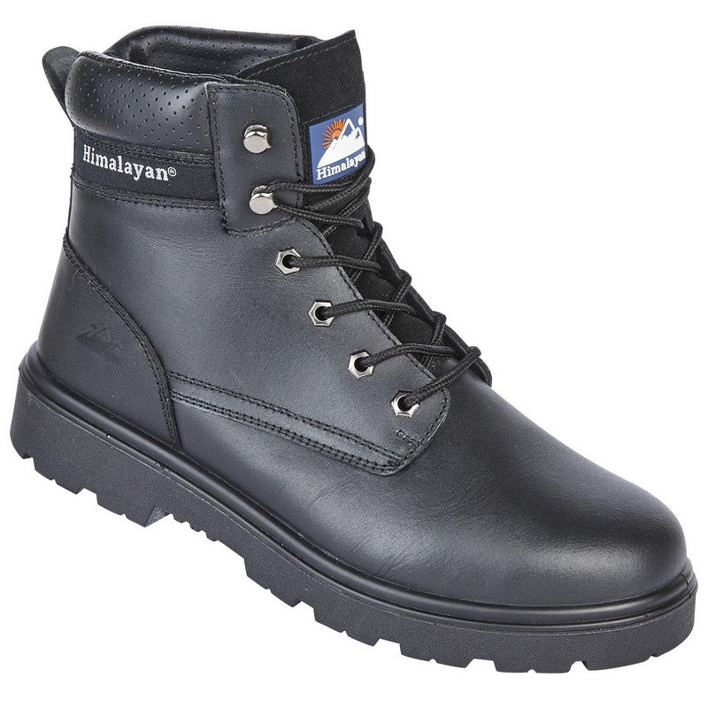 1120 Black Leather Boot with steel toecap & Midsole