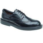 Himalayan 9810 Black Leather Brogue Safety Shoe - Metal Free Toe Cap