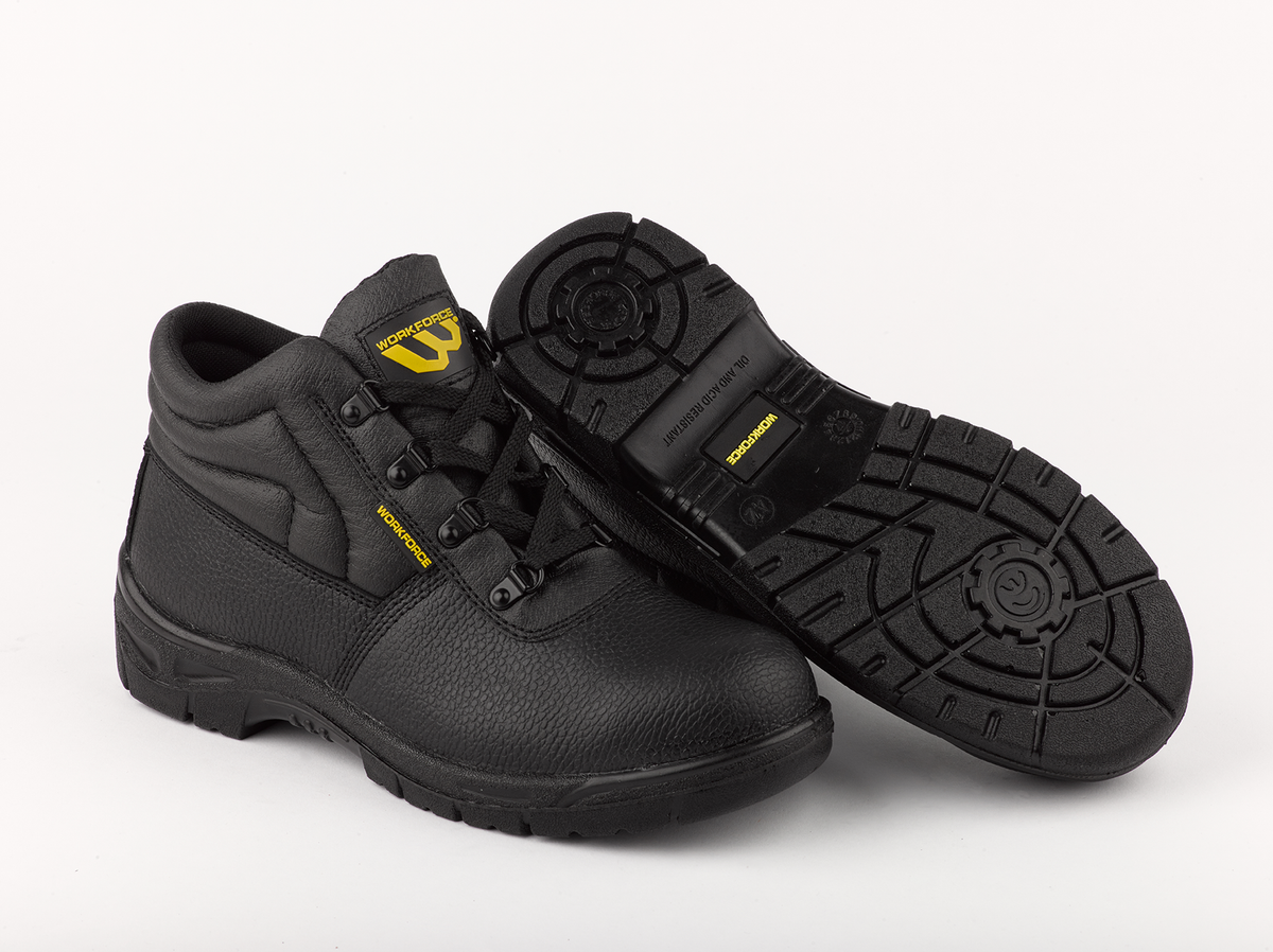 Workforce GC2-P Black Leather Safety Chukka Boot – S1P | SRC | Lightweight & Comfortable