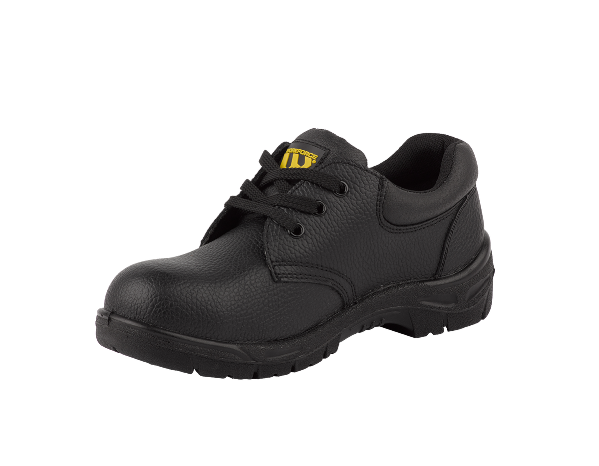 Workforce GS2-P Black Leather Safety Shoe – S1P | SRC | Lightweight & Comfortable