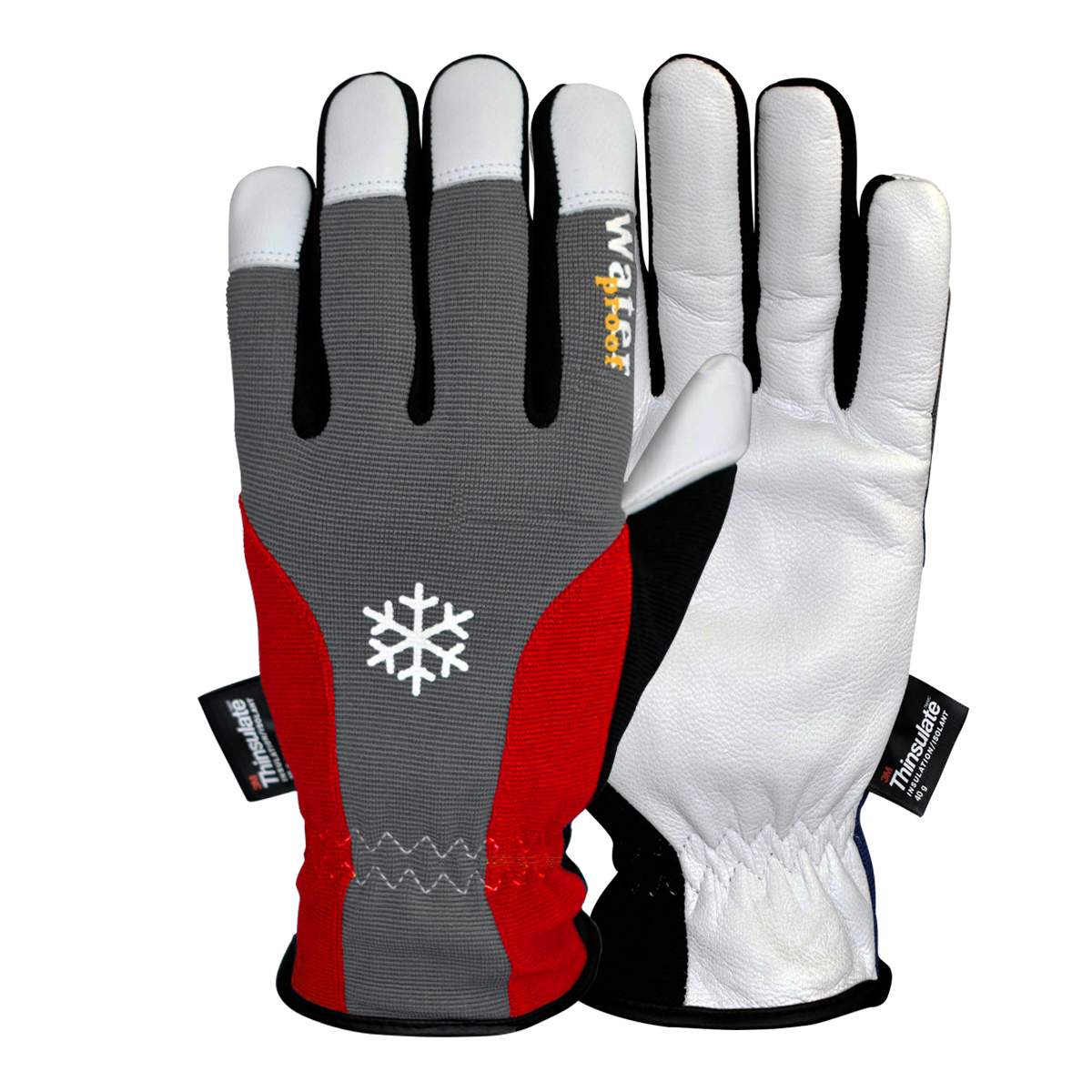HYP295 Thermal, Hipora Lined, Leather Gloves - Fully Waterproof
