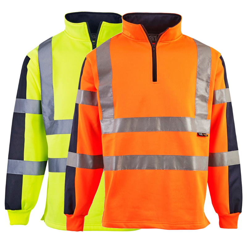 SuperTouch Hi-Viz 2-Tone Rugby Top Shirt Class 2 - High Visibility