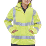 be seen ladies exec yellow hi-vis coat