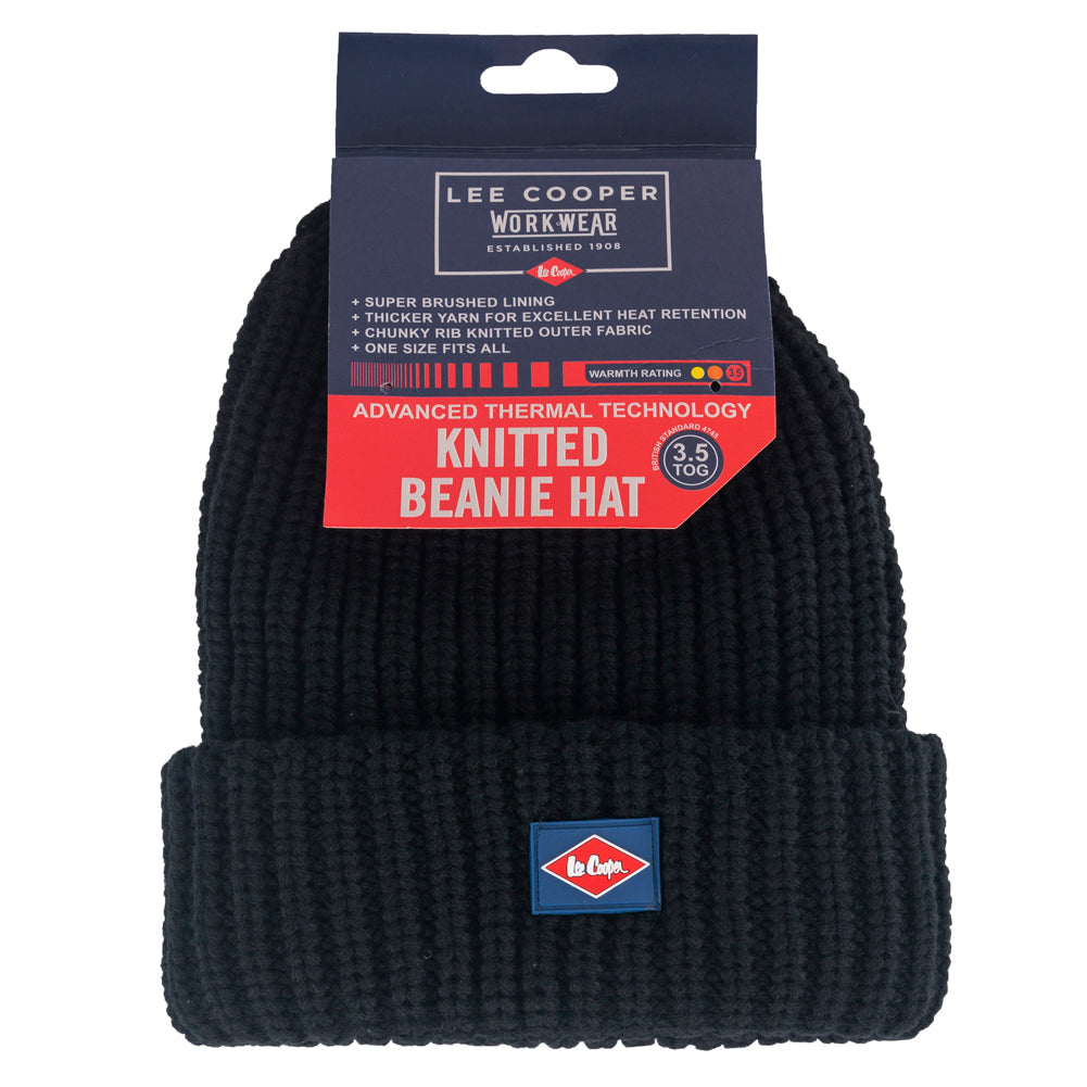 Lee Cooper Chunky Knit Beanie LCHAT624