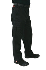 Lee Cooper LCPNT205 Black Cargo Trousers – Durable, Easy Care Workwear