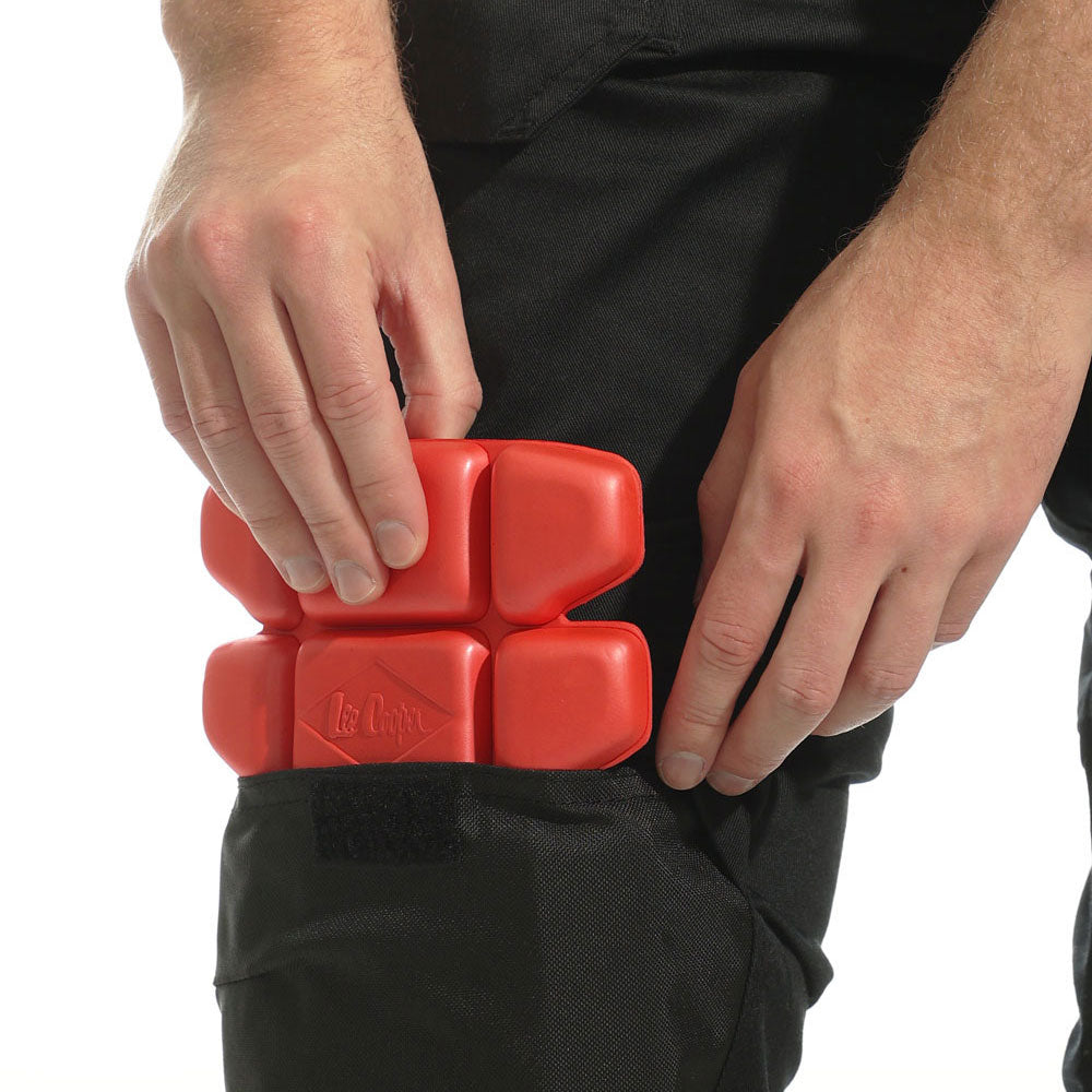 Lee Cooper LCPNT245 Black Stretch Work Trousers with Holster & Knee Pad Pockets