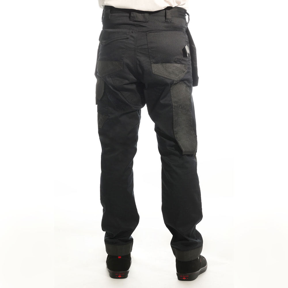 Lee Cooper LCPNT245 Black Stretch Work Trousers with Holster & Knee Pad Pockets
