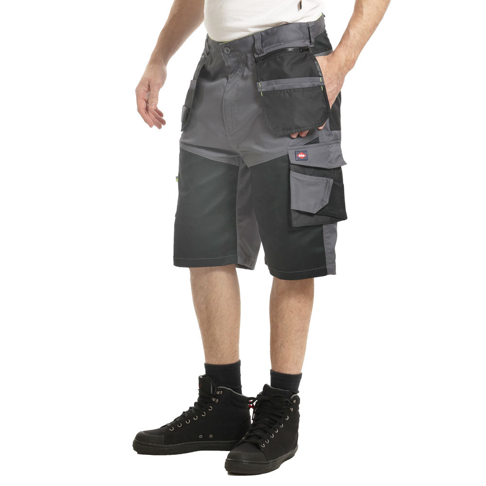 Lee Cooper LCSHO812 Stretch Holster Cargo Shorts – Hi-Vis Trim, Multi-Pocket Utility