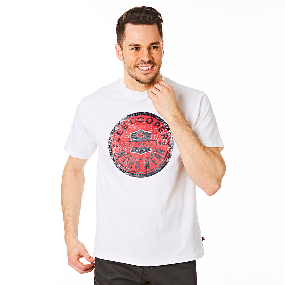 Lee Cooper Workwear LCTS300 Large Graphic Print T-Shirt