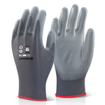 Beeswift pug pu grey work gloves