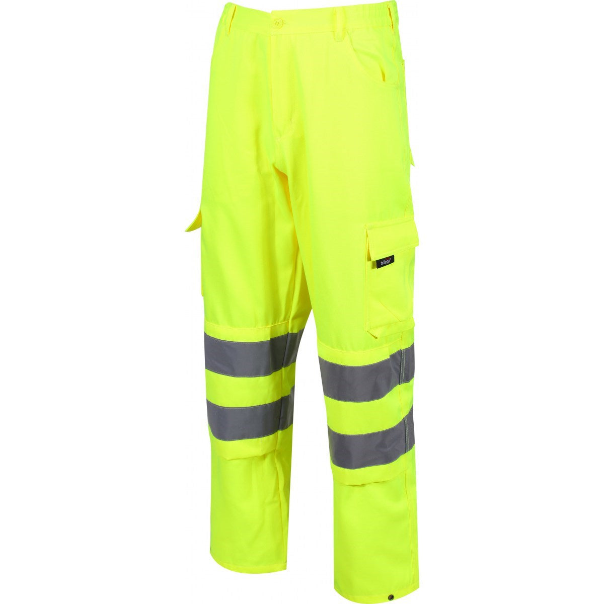 TCT12 Yellow Hi-Viz Polycotton Cargo Work Trousers