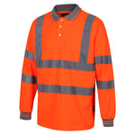 Step Ahead Hi-Viz Long Sleeve Polo Shirt Class 3