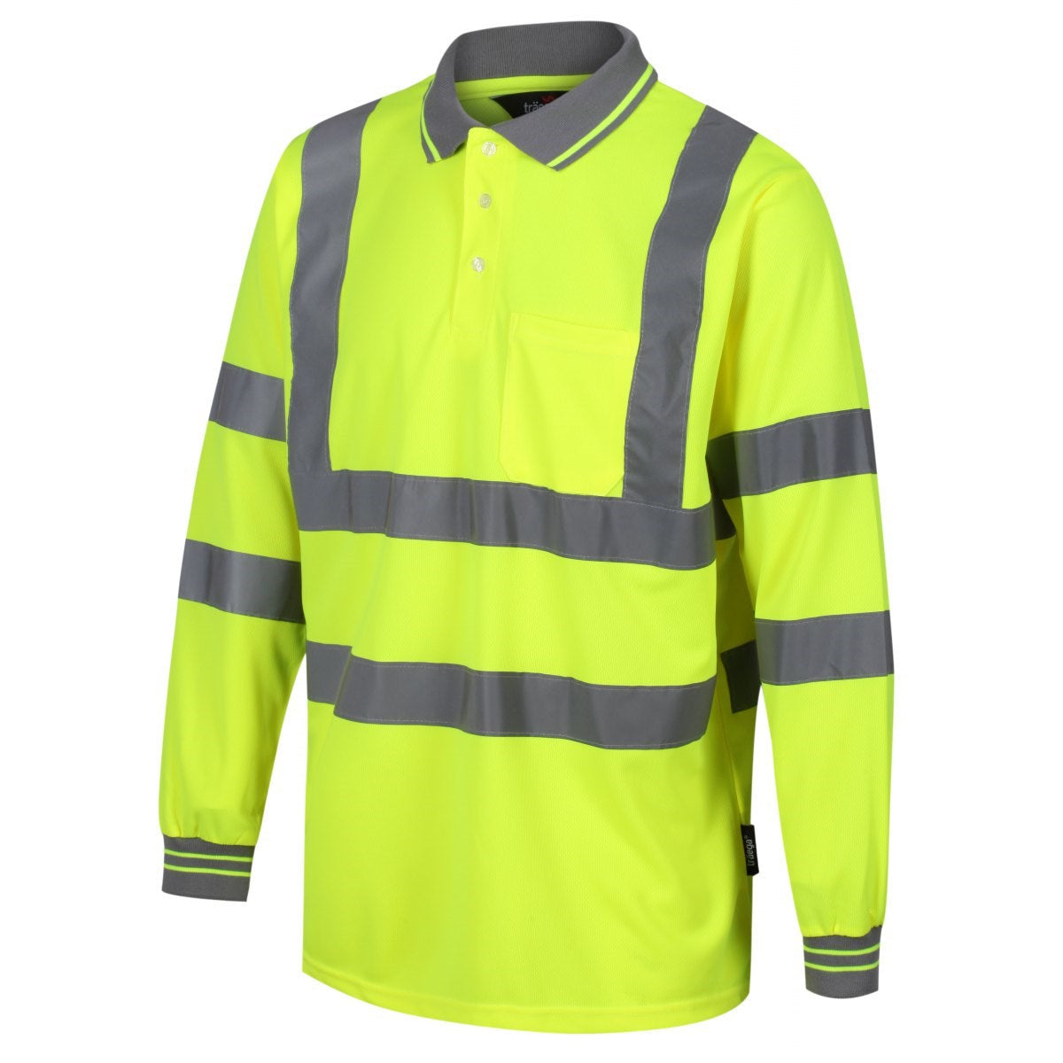 Step Ahead Hi-Viz Long Sleeve Polo Shirt Class 3