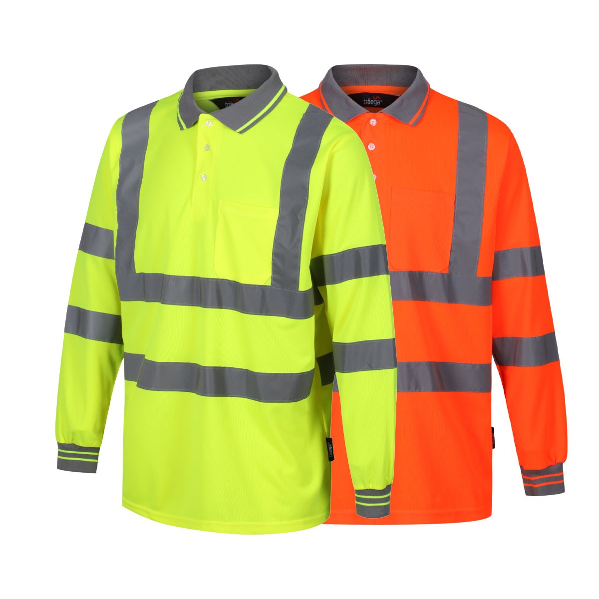 TPSL02 Hi-Viz Long Sleeve Polo Shirt Class 3 - High Visibility