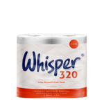 320 sheet whisper loo roll