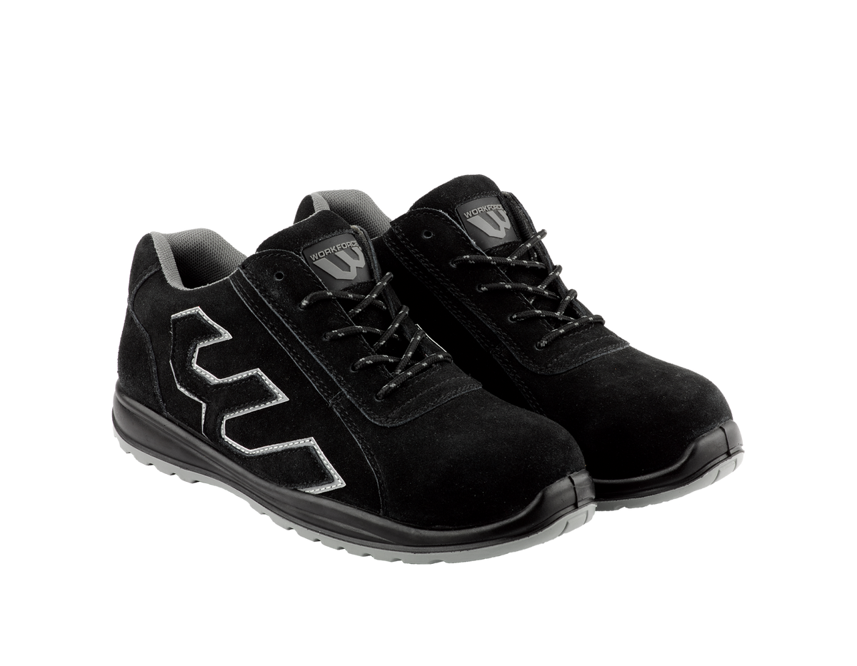 Workforce WF31-P Black Suede Safety Trainer – SBP | SRC | Steel Midsole