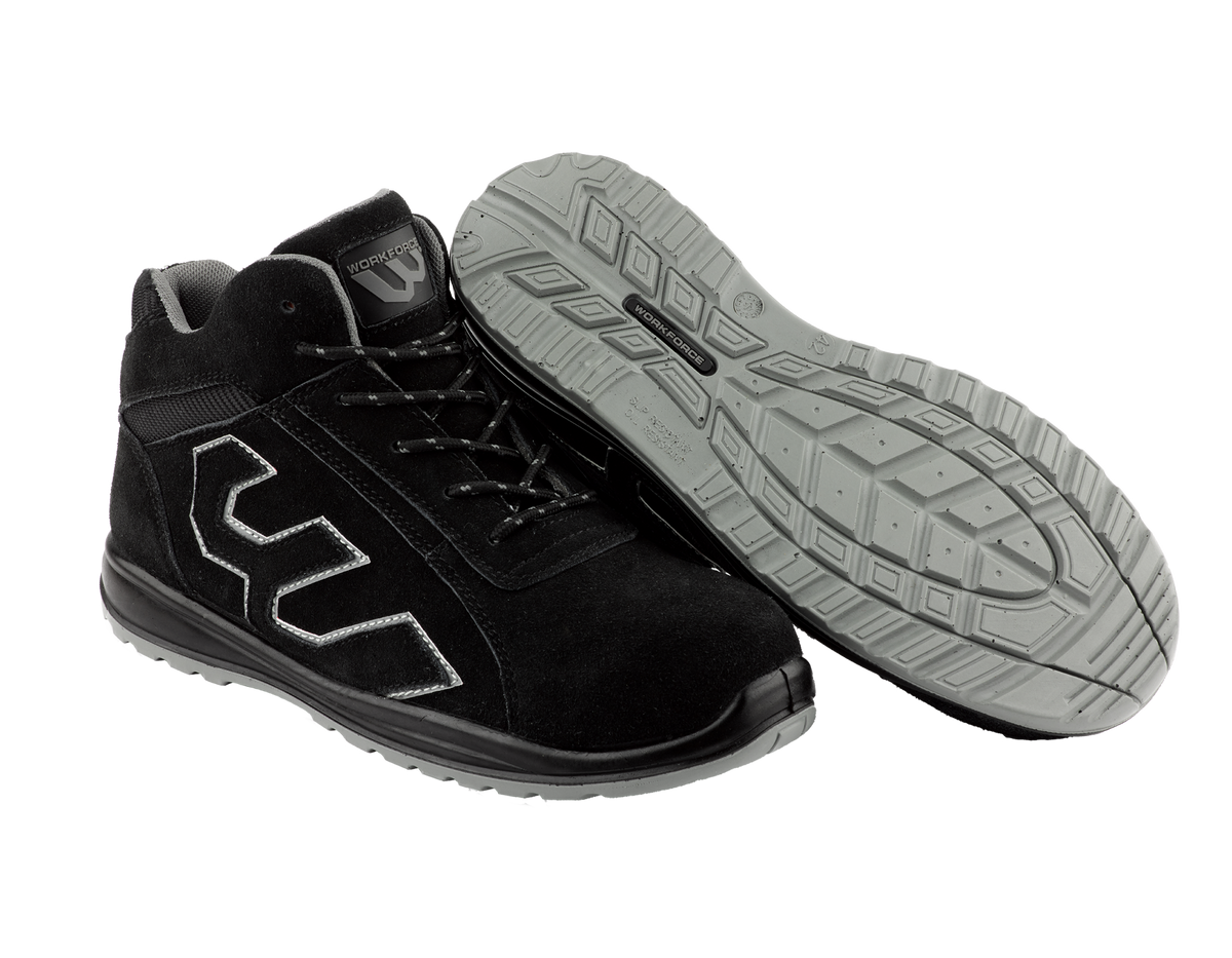 Workforce WF33-P Black Suede Safety Boot – SBP | SRC | Steel Midsole