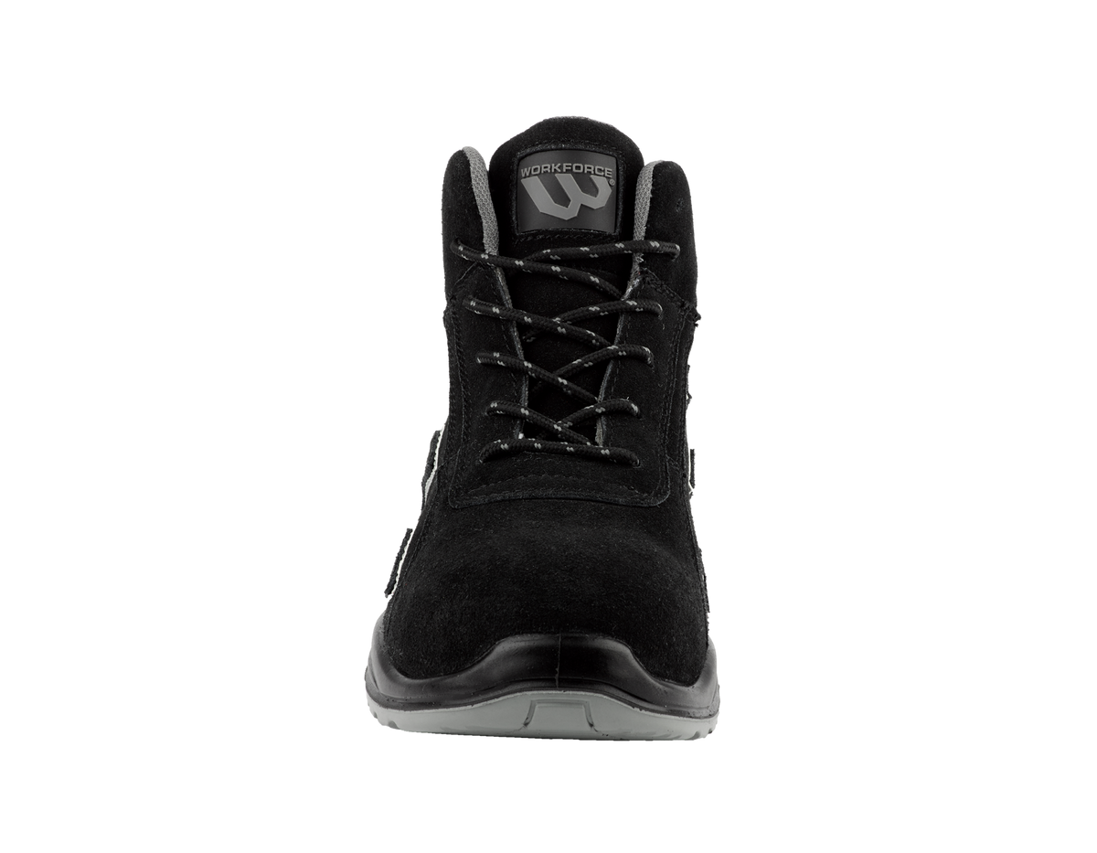Workforce WF33-P Black Suede Safety Boot – SBP | SRC | Steel Midsole