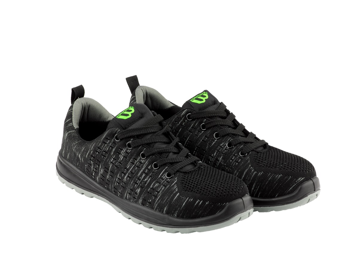 Workforce WF35-P Black Fly Knit Safety Trainer – S1P | SRC | Lightweight Protection