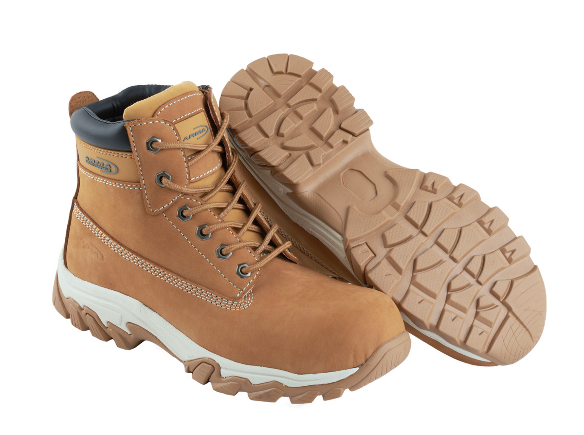 A20-STORM S1P Honey Nubuck Metal-Free Safety Boots – Lightweight, Slip Resistant