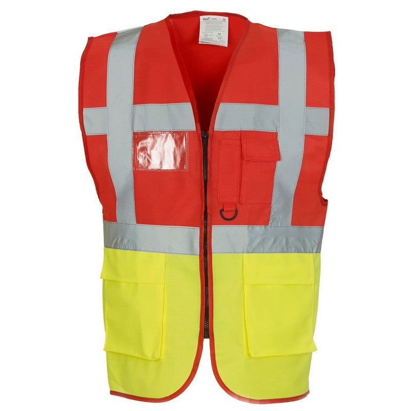 Yoko YK103 Hi-Viz Executive Waistcoat Vest 2 Tone