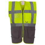 Yoko YK103 Hi-Viz Executive Waistcoat Vest 2 Tone