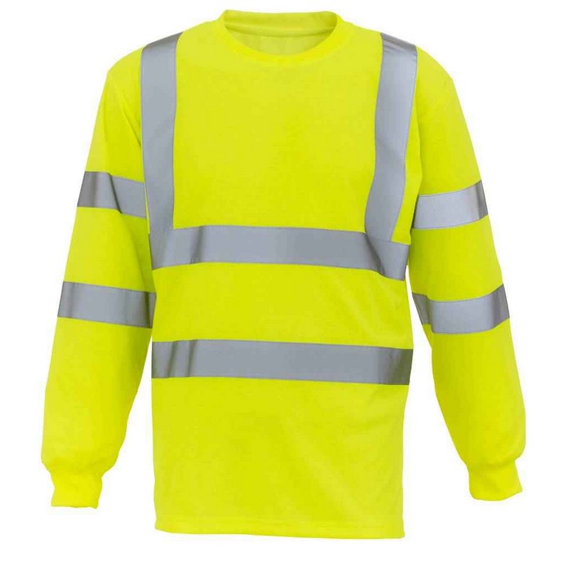 Yoko YK012 Hi-Viz Long Sleeve T-Shirt Class 3 - High Visibility