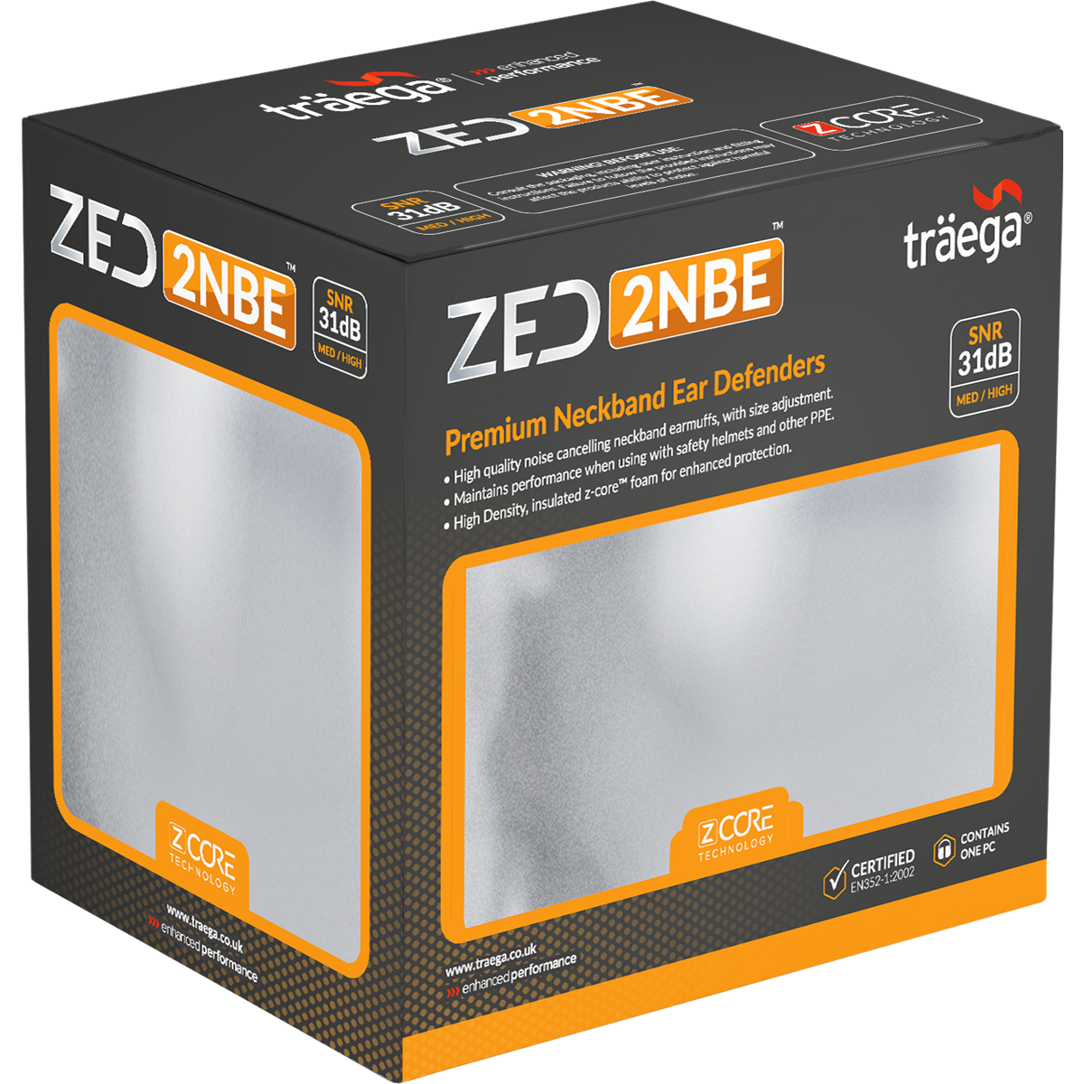 Traega ZED2 Premium Neckband Ear Defenders - 31 SNR