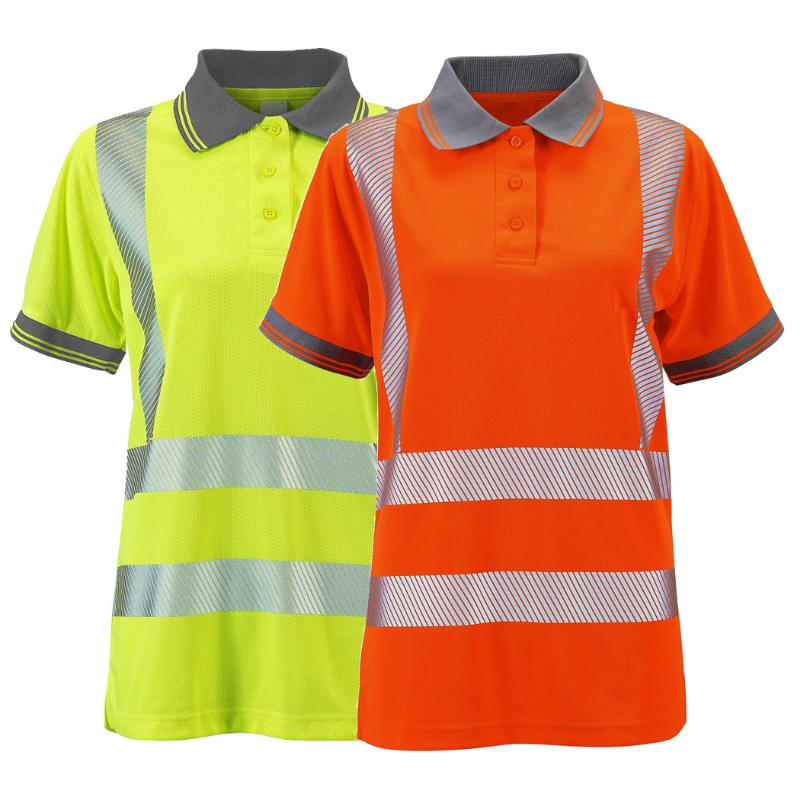 Ladies Savannah Hi-Viz Short Sleeve Polo Shirt Class 1/2